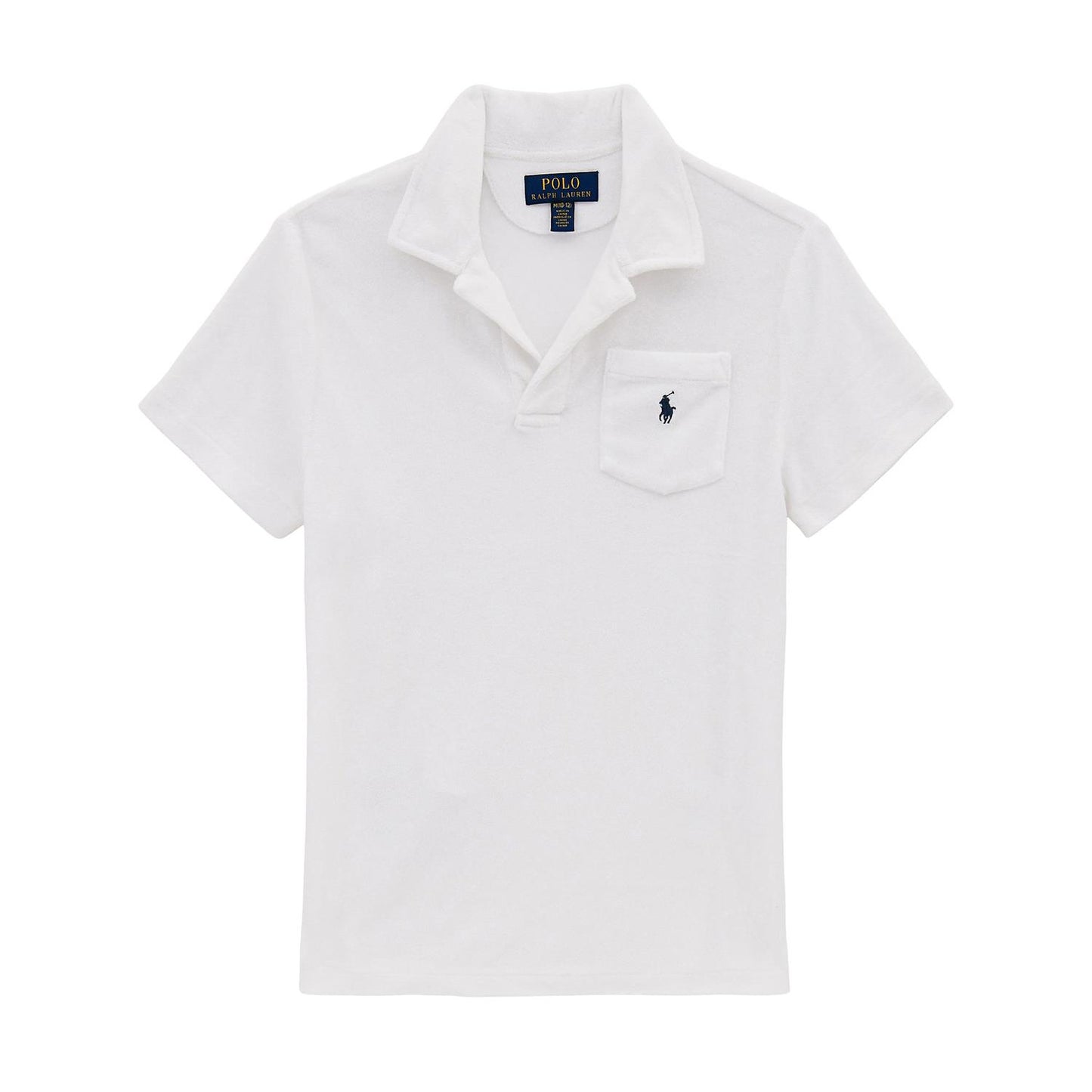 Alt-tekst: Polo Ralph Lauren Terry hvit T-skjorte gutt 10–20 år