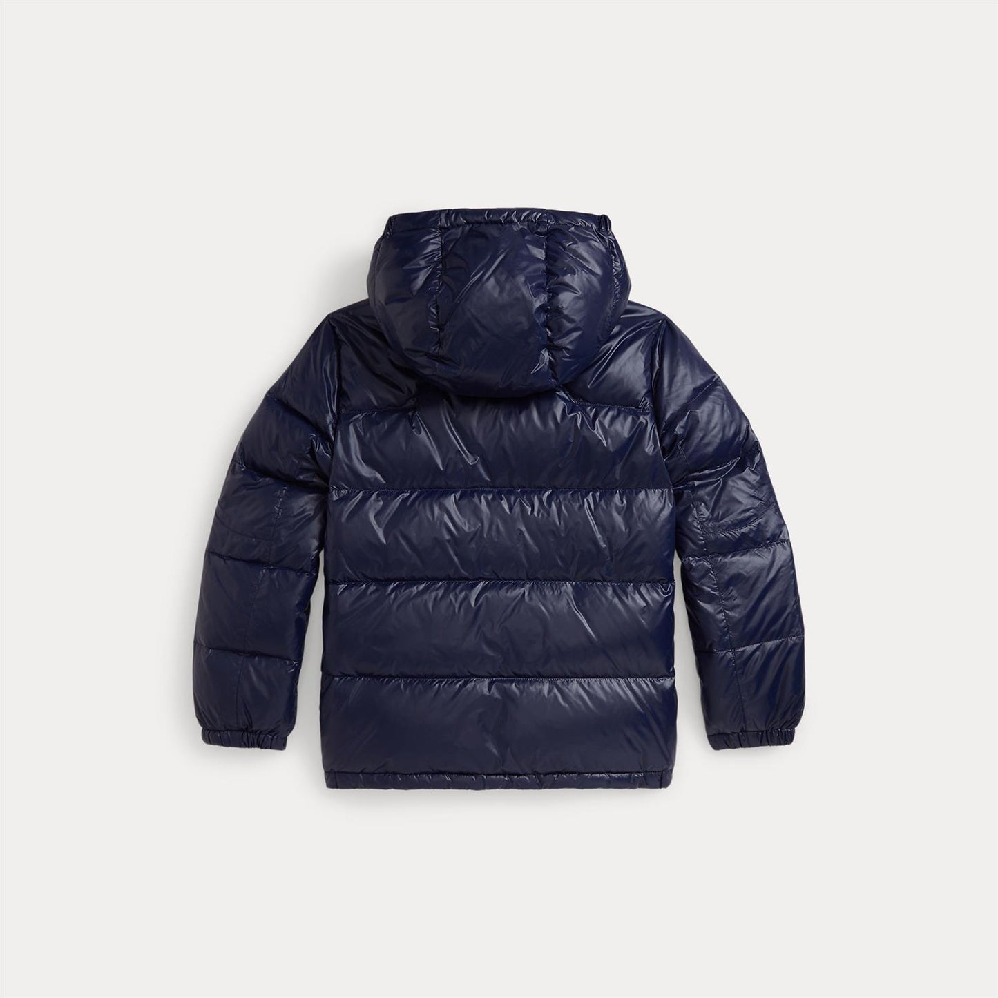 Polo Ralph Lauren glossed blå dunjakke med hette for gutt 14–20 år