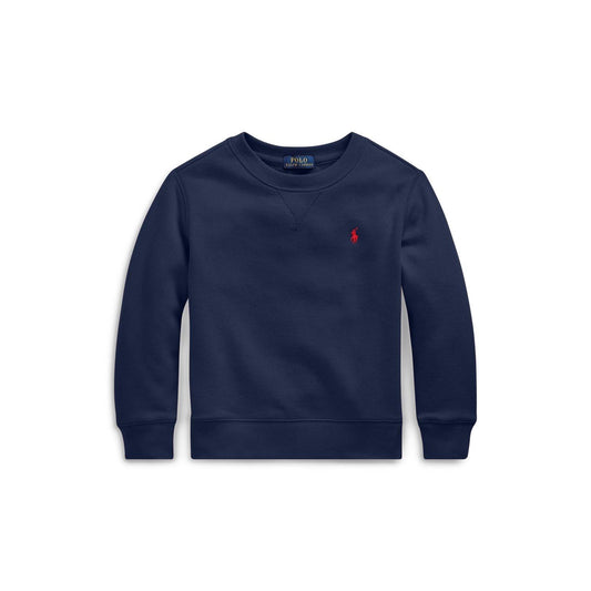 Marineblå collegegenser fra Ralph Lauren med rød logo – gutt