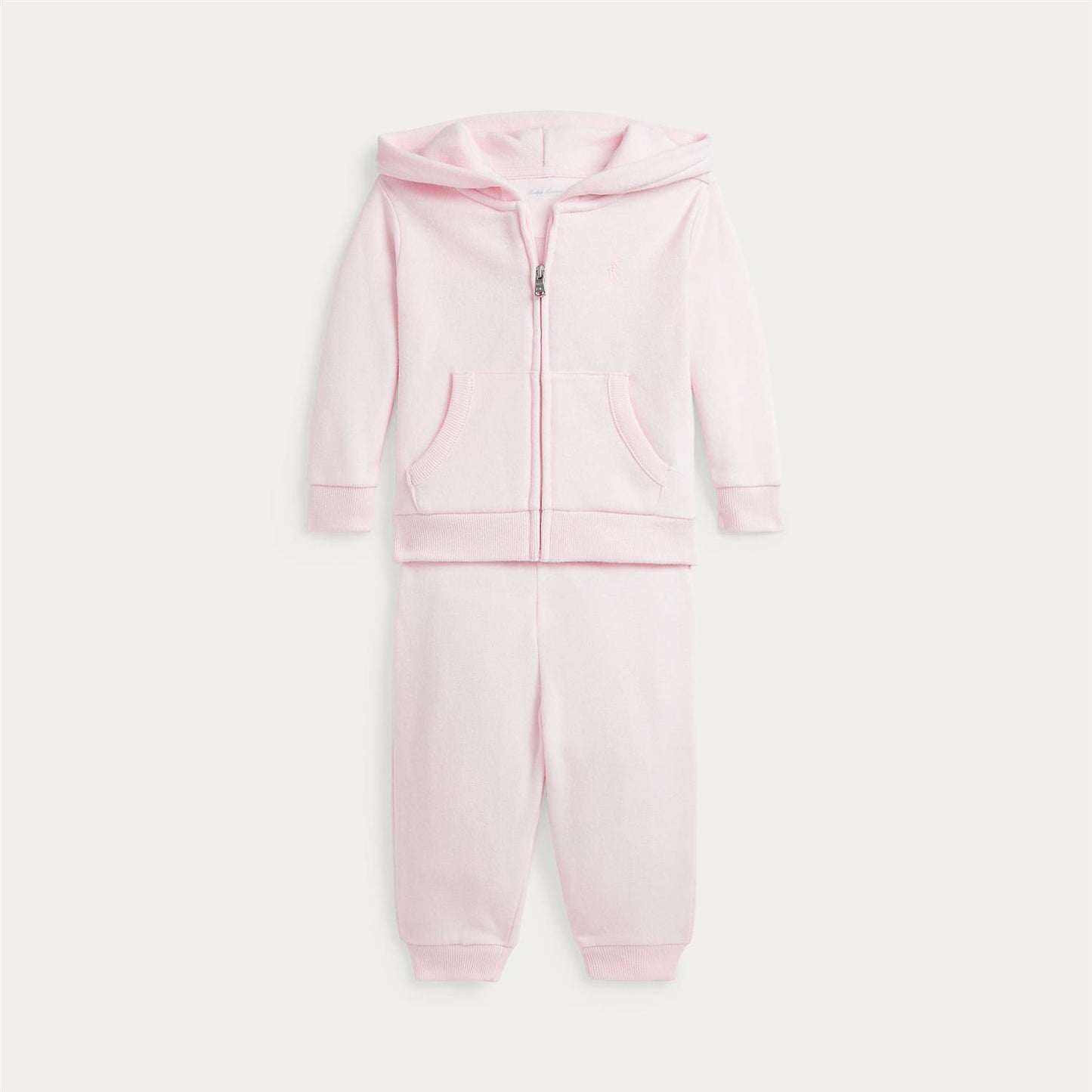 Ralph Lauren todelt joggesett i lys rosa med brodert logo til jente