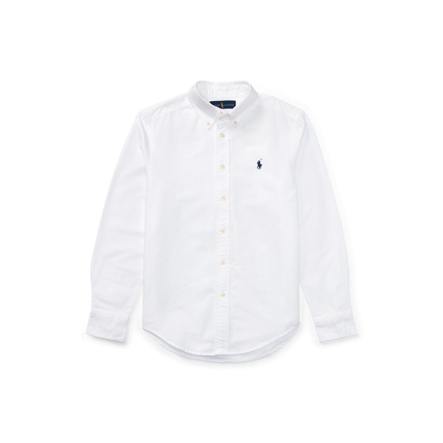 Ralph Lauren skjorte i hvit farge med liten logo på venstre bryst