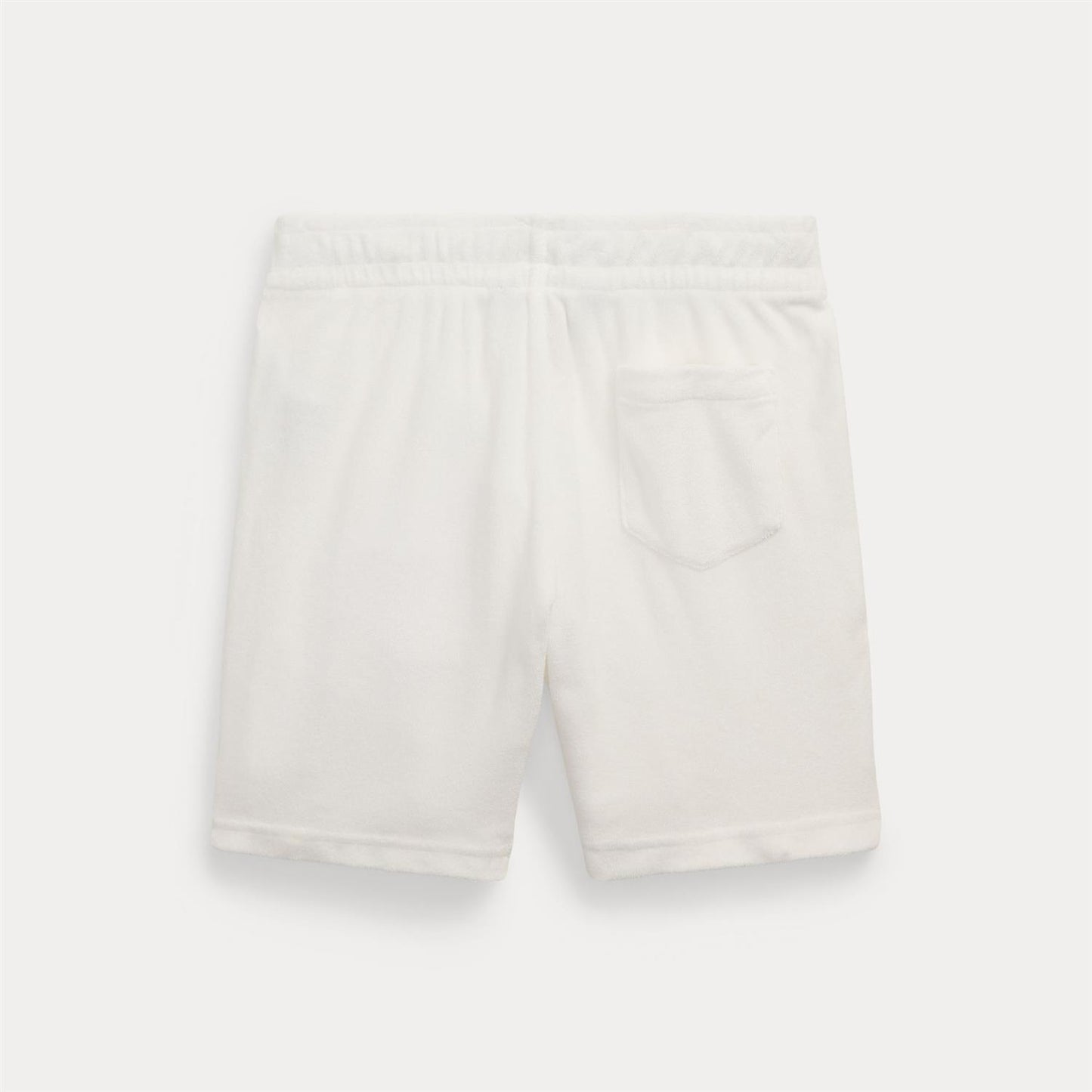 Terry shorts i hvit frotté med blå logo fra Ralph Lauren – Gutt