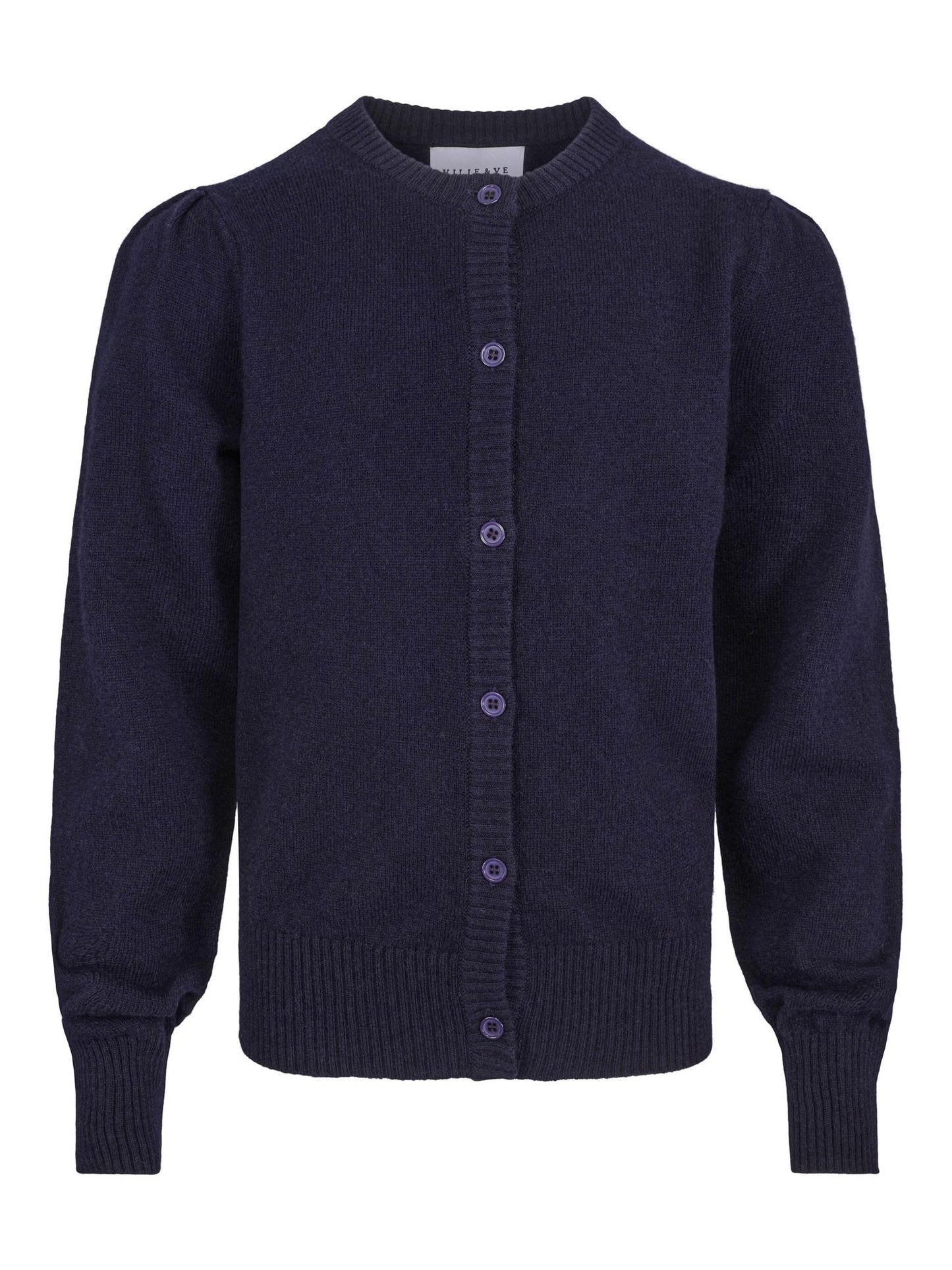 Mørkblå Vilje & Ve cardigan i ull – Jente