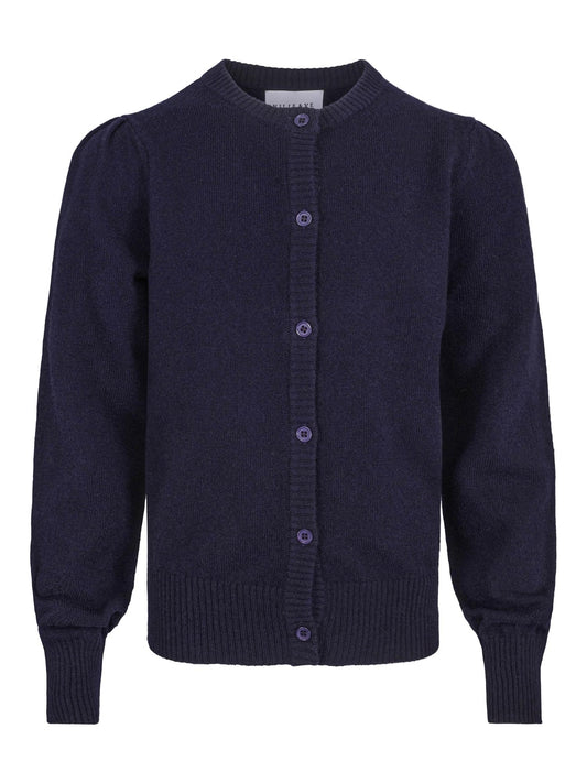 Mørkblå Vilje & Ve cardigan i ull – Jente