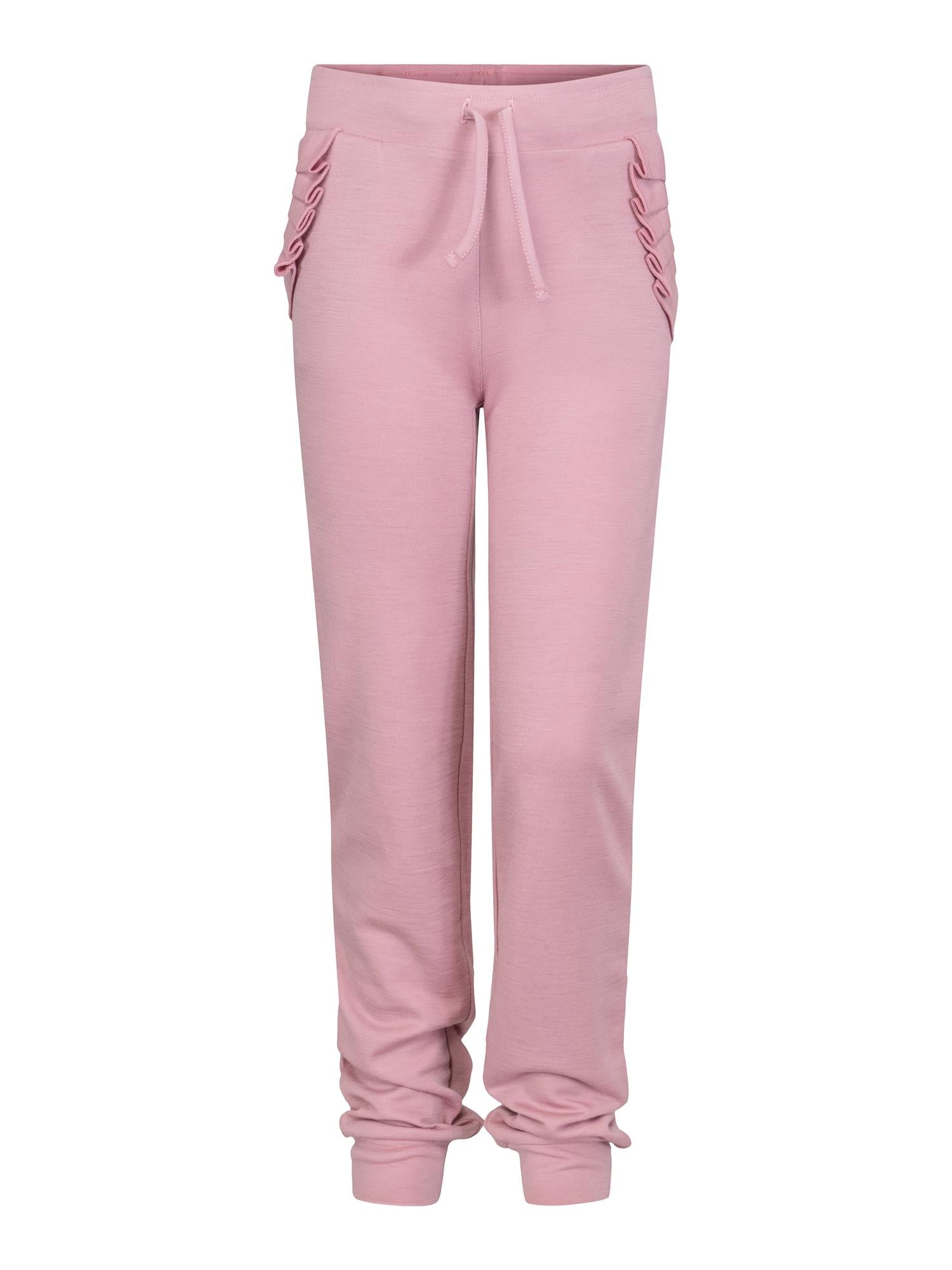 Vilje & Ve Nanna bukse i lyslilla med blonde over lommene – Jente – 4–10 år