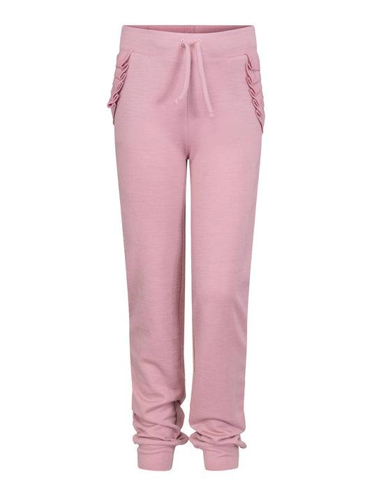 Vilje & Ve Nanna bukse i lyslilla med blonde over lommene – Jente – 4–10 år