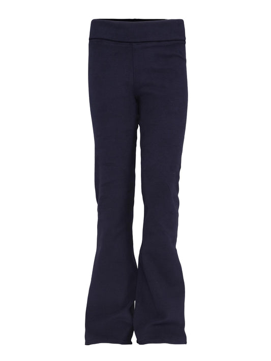 Mørkeblå yogabukse fra Vilje & Ve med bred strikk i livet – til Jente 6–14 år