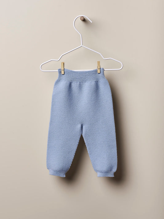 Wedoble ullbukse i lysblå farge – Gutt 0–9 mnd