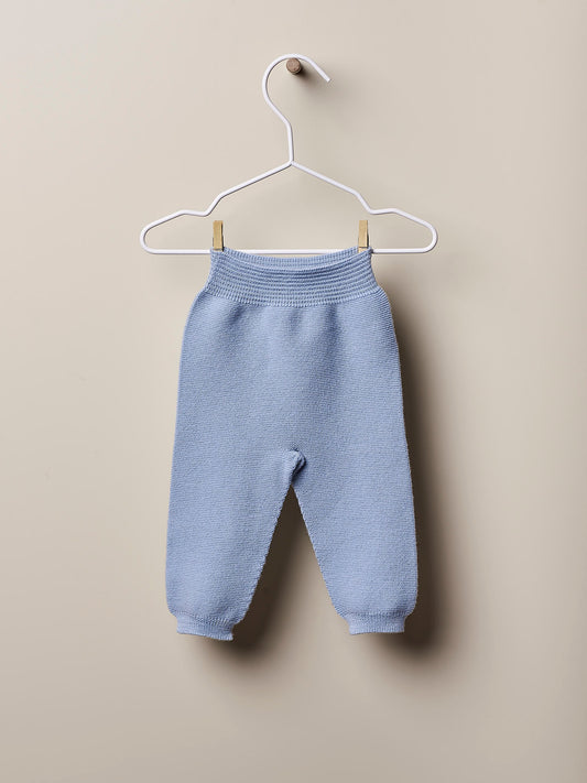 Wedoble ullbukse i lysblå farge – Gutt 0–9 mnd