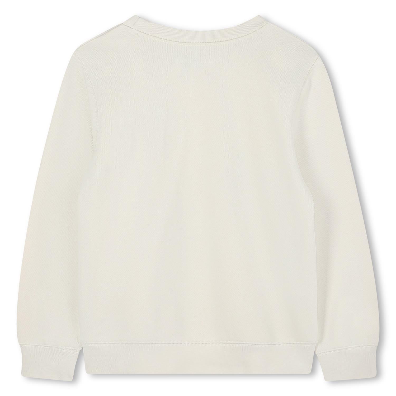 Zadig & Voltaire collegegenser i hvit med trykk på brystet