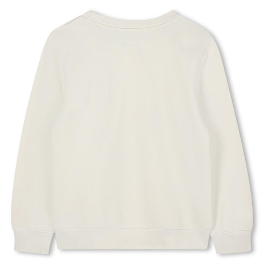 Zadig & Voltaire collegegenser i hvit med trykk på brystet