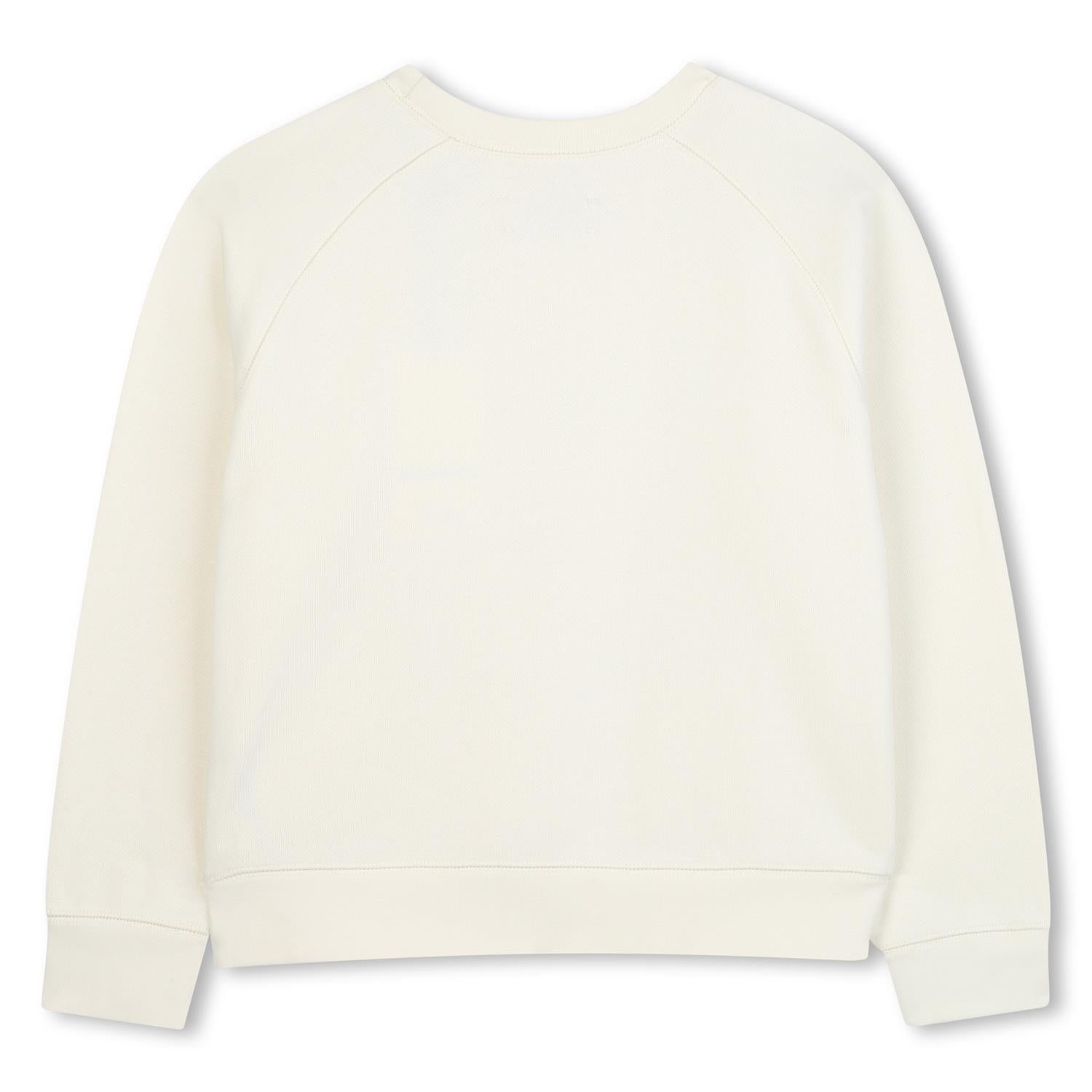 Zadig & Voltaire hvit collegegenser med trykk på brystet