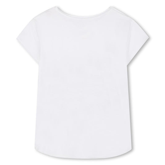 Zadig & Voltaire hvit T-skjorte med trykk på brystet