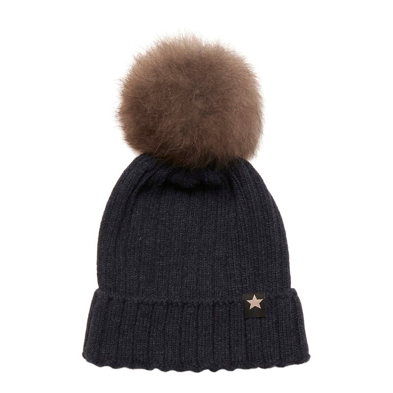 Pompom Hat Knit Alpaca