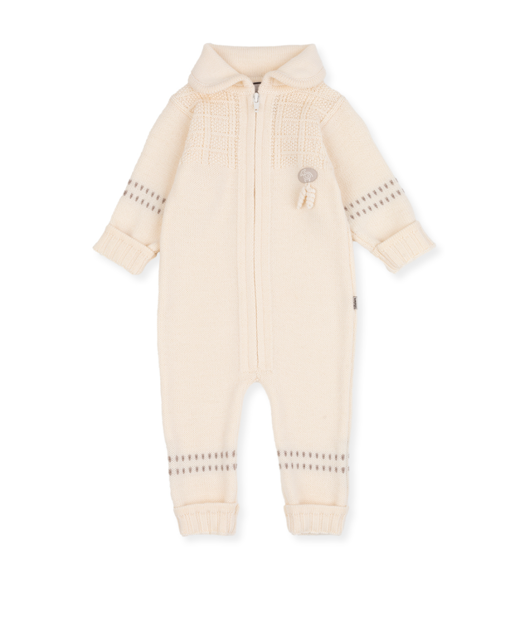 Naturfarget sparkedress i tykk ull fra Lillelam – unisex – 0–1 år