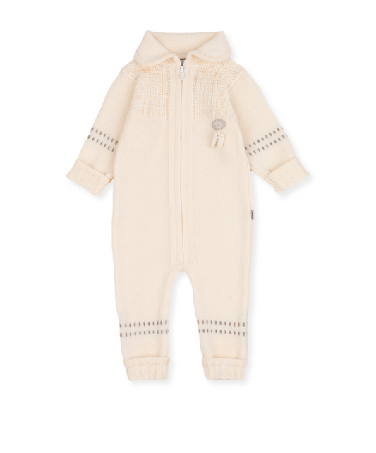 Naturfarget sparkedress i tykk ull fra Lillelam – unisex – 0–1 år