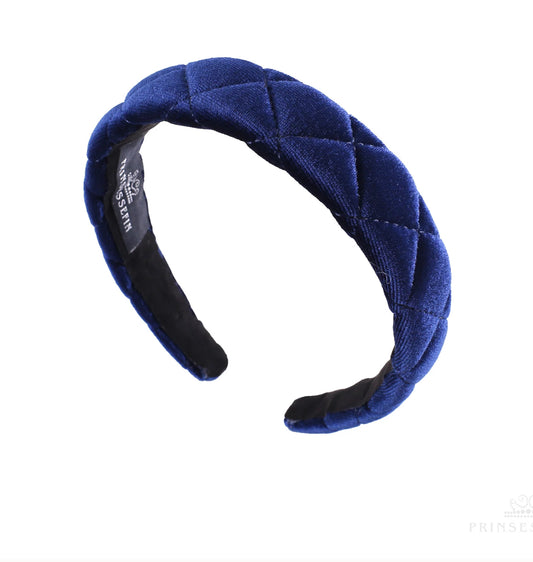 Prinsessefin - Hårbøyle velvet - Blå