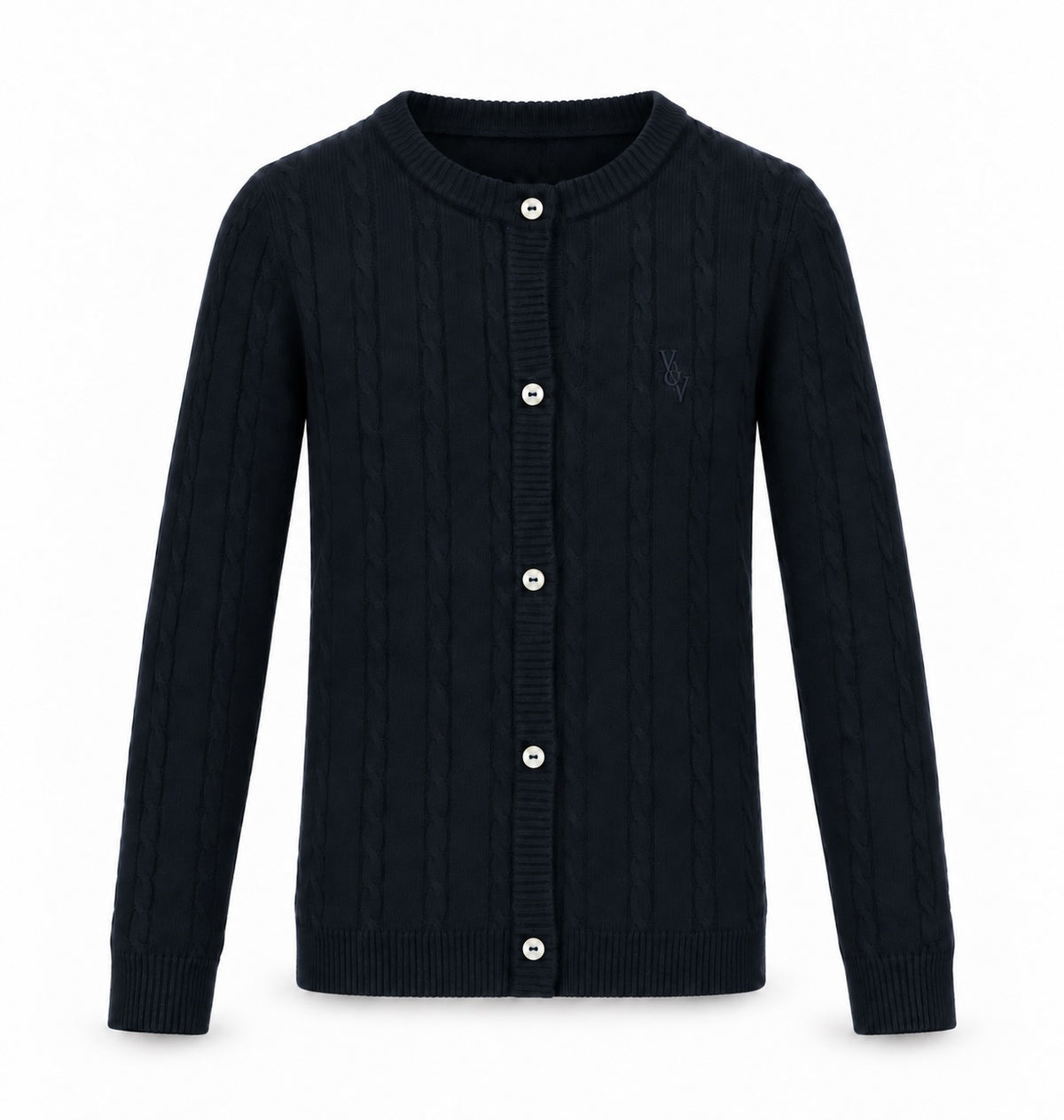 Vilje&Ve - Elise Knittet Cardigan  -  Blå - Jente - 4-12 år