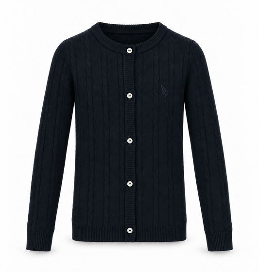 Vilje&Ve - Elise Knittet Cardigan  -  Blå - Jente - 4-12 år