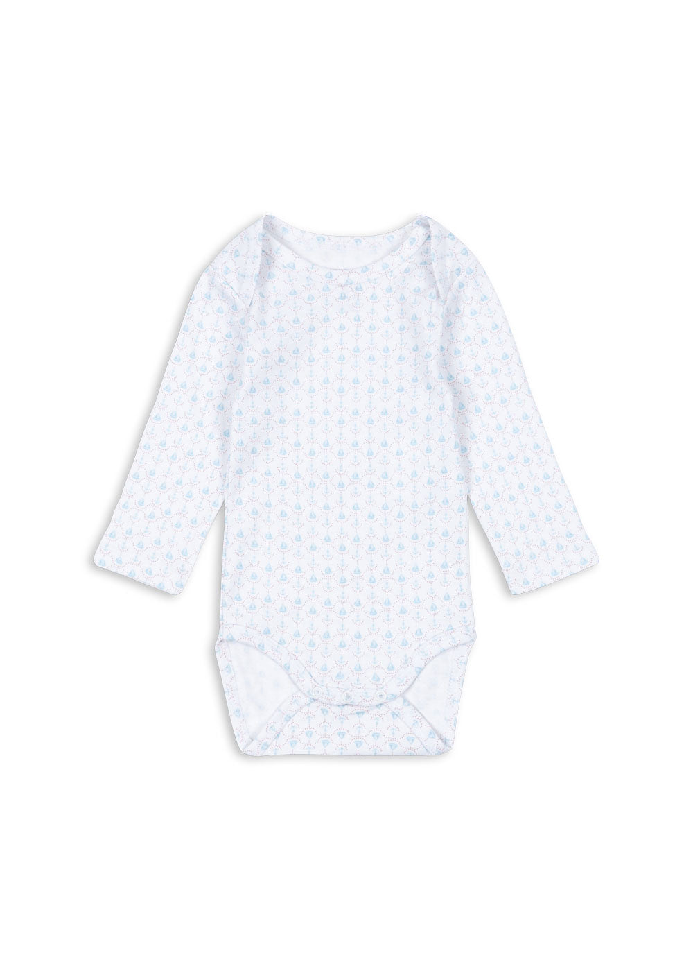 Fanga Fontana - body - hvit/blå - gutt - 0-18 mnd