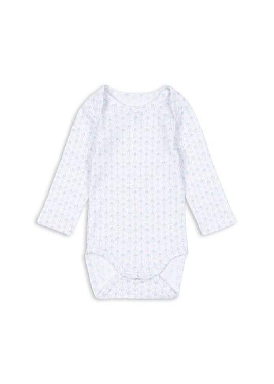 Fanga Fontana - body - hvit/blå - gutt - 0-18 mnd