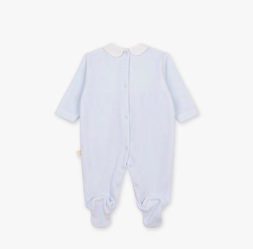 Baby Gi - Velour heldrakt - Lysblå - Gutt - 1-6 mnd