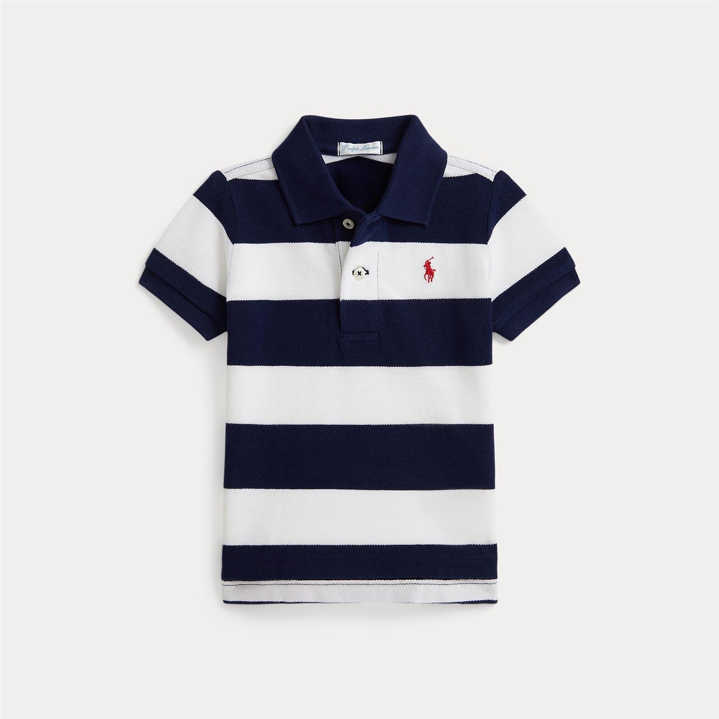 Ralph Lauren - Piquet - Striper - Cotton - Gutt - 9-12 mnd