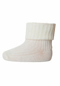 MP – Ribbestrikkede ullsokker – Offwhite – Unisex – Str 15-32