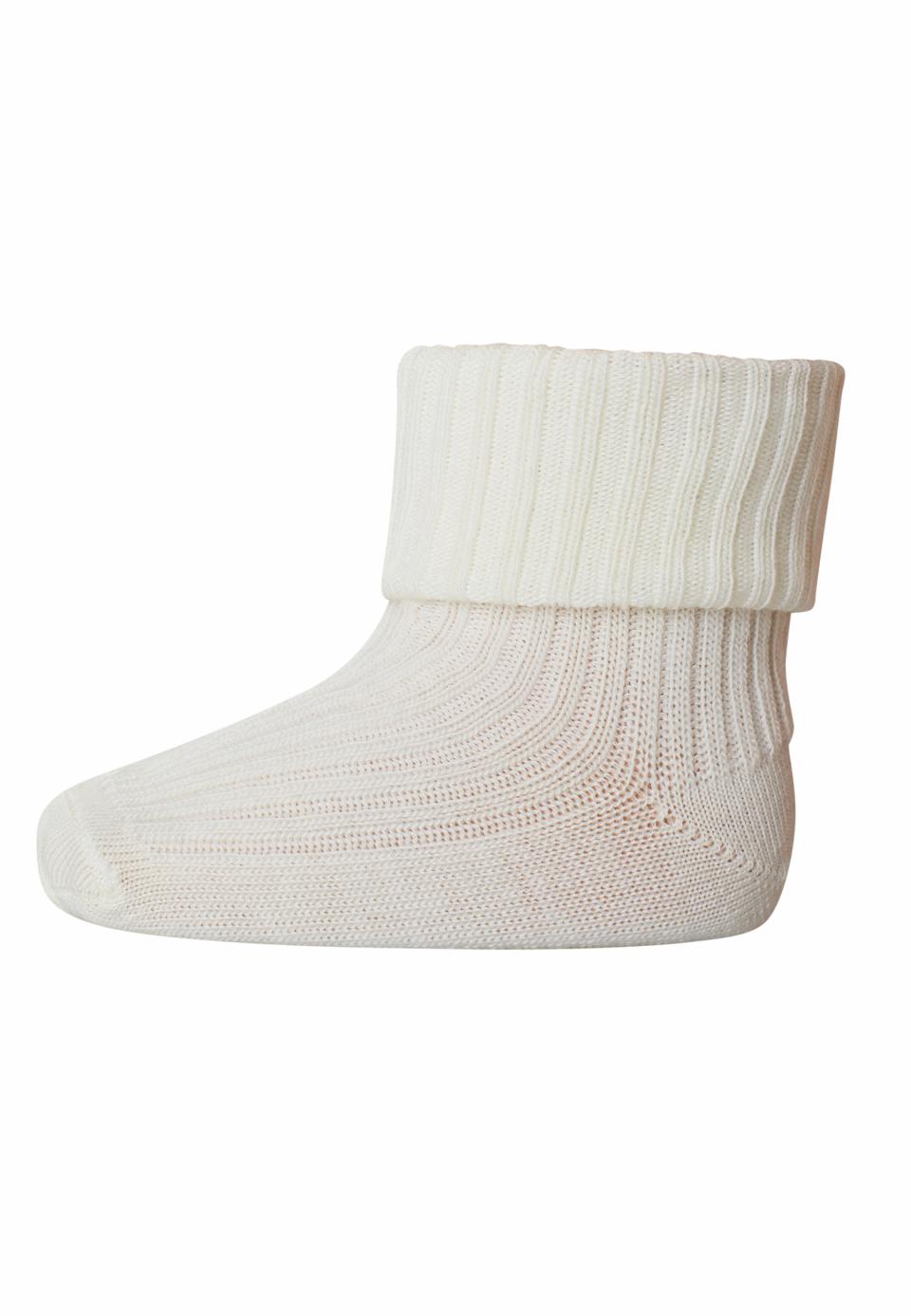 MP - Wool rib baby socks - Snow White - Unisex