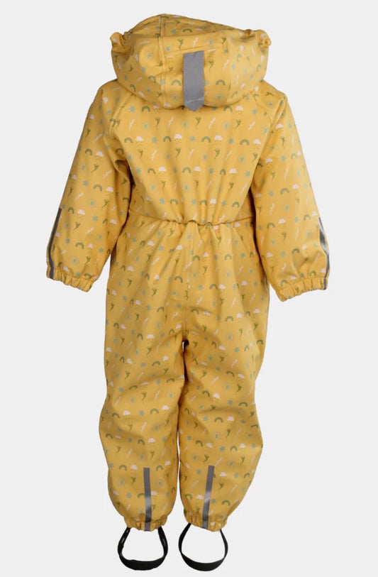 Kattnakken – Babyregndress med vattering – Bananskum – Unisex – 0-2 år