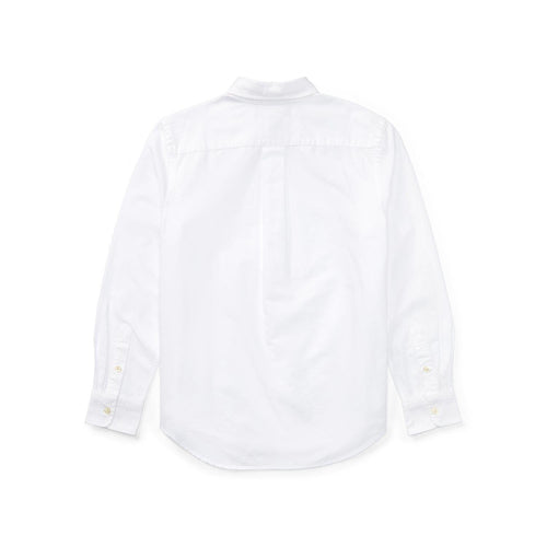 Polo Ralph Lauren – Slim Fit Oxford-skjorte med brodert logo – Hvit – Gutt – 8-20 år