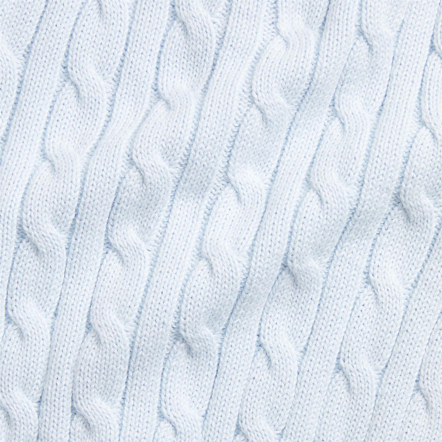 Polo Ralph Lauren – 2 Delt Strikkesett i Bomull – Lyseblå – Gutt – 0-1 år