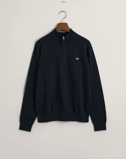 Gant - Strikk - Halfzip - Mørkblå - 9-16år