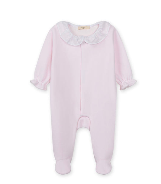 Baby Gi - Velour heldrakt - Lysrosa - Jente - 1-6 mnd