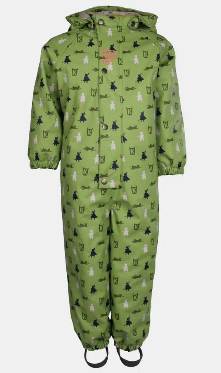 Kattnakken – Helårsdress med vattering – Supergrønn – Unisex – 1-6 år