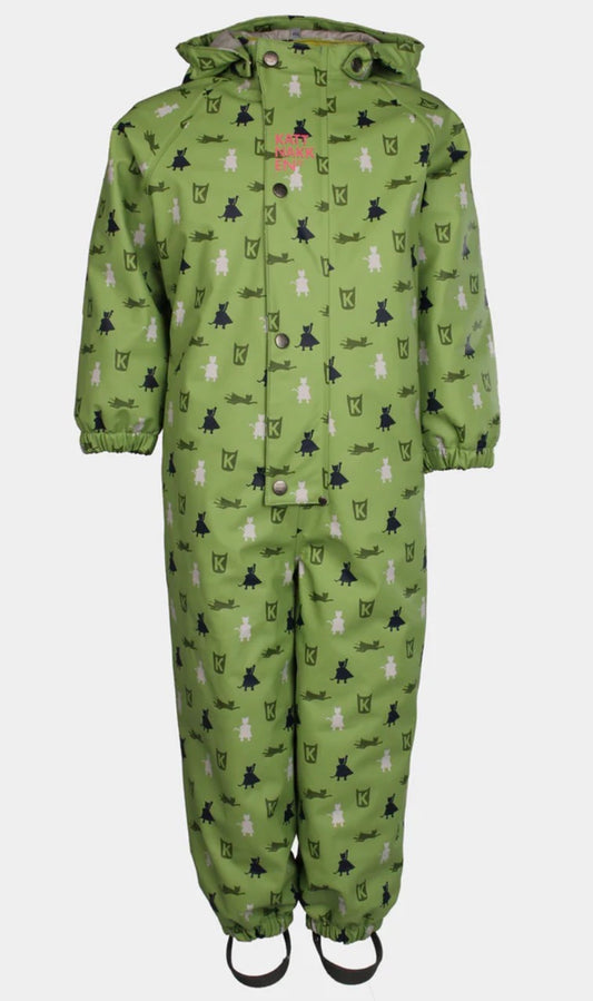 Kattnakken – Helårsdress med vattering – Supergrønn – Unisex – 1-6 år