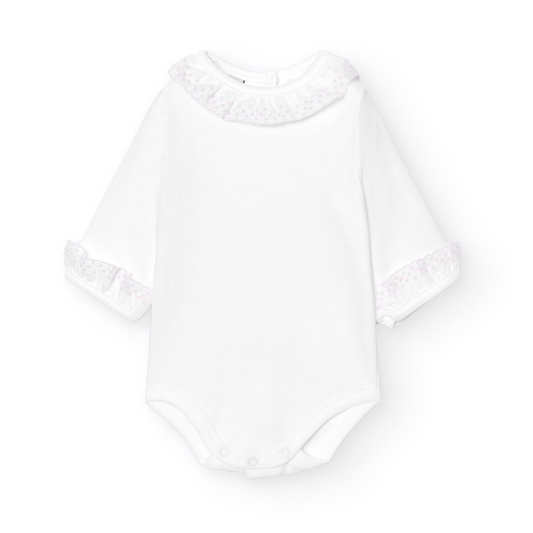 Babidu - Body med krage- Rosa - Jente - 3-36 mnd