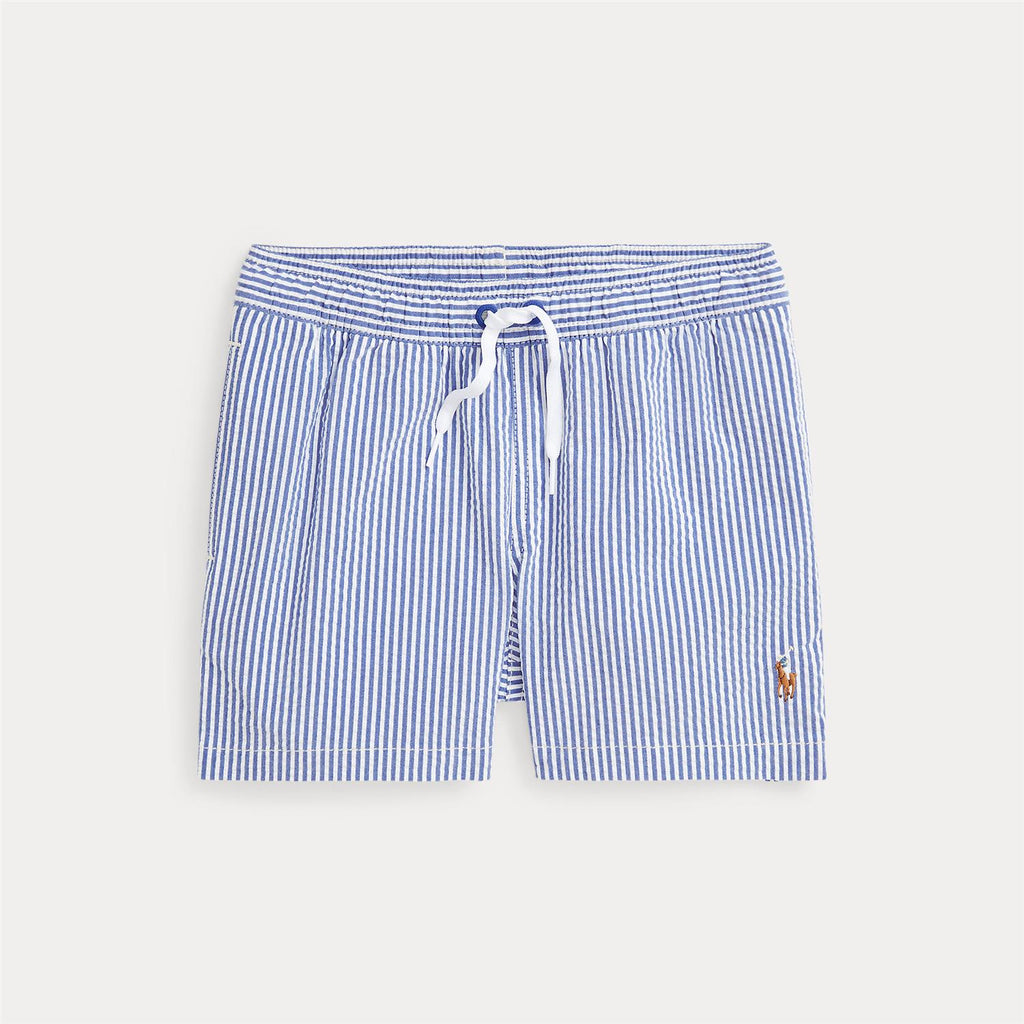 Polo Ralph Lauren – Badeshorts med blå og hvite striper – Blå – Gutt – 8-20 år