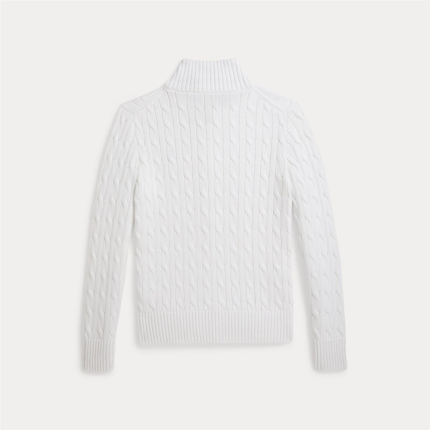 Ralph Lauren  - FullZip -  Flettet Genser - Offwhite - 10-18 år