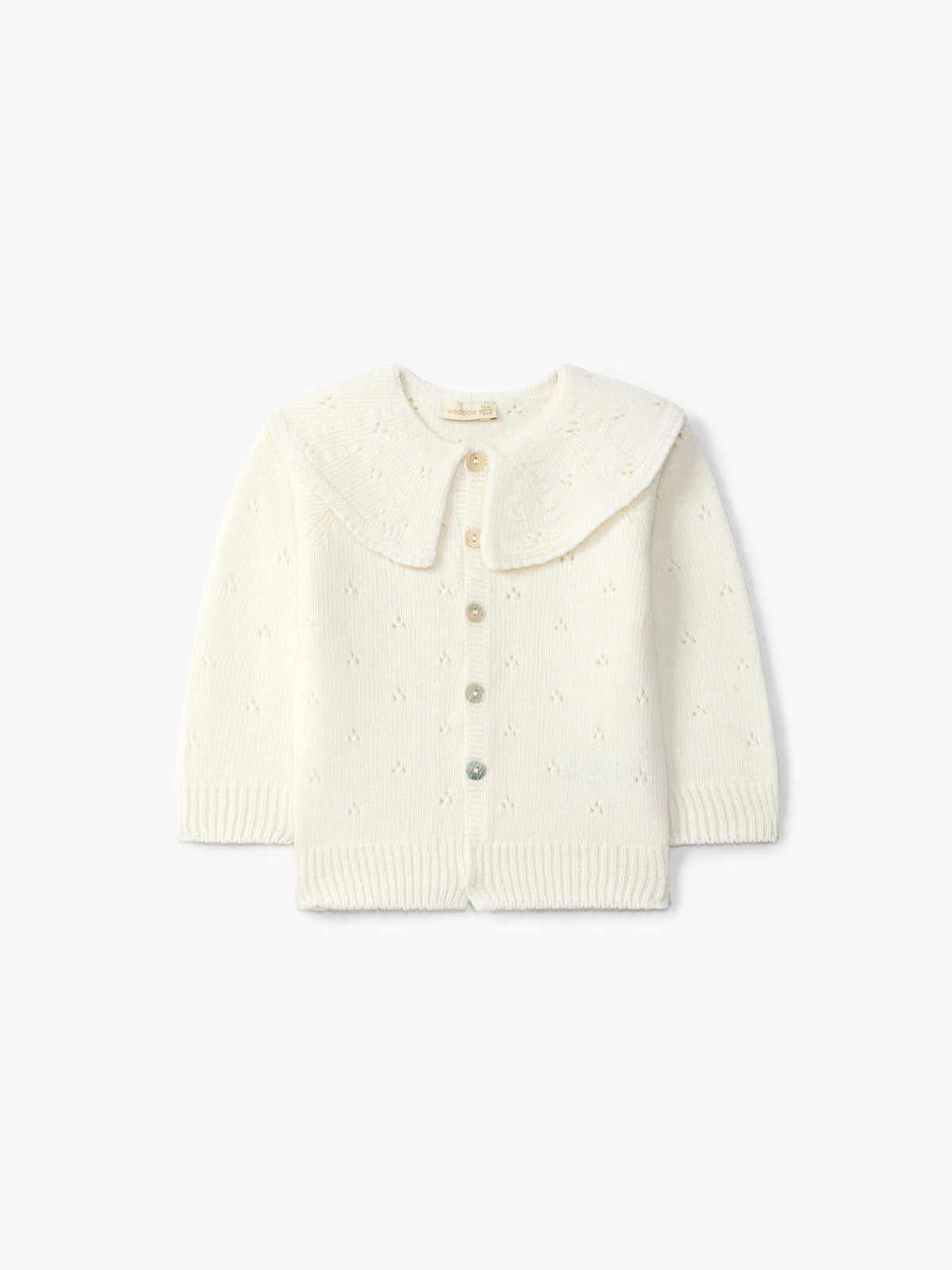 Wedoble – Ull Cardigan – Jente – Hvit – 0-6 år