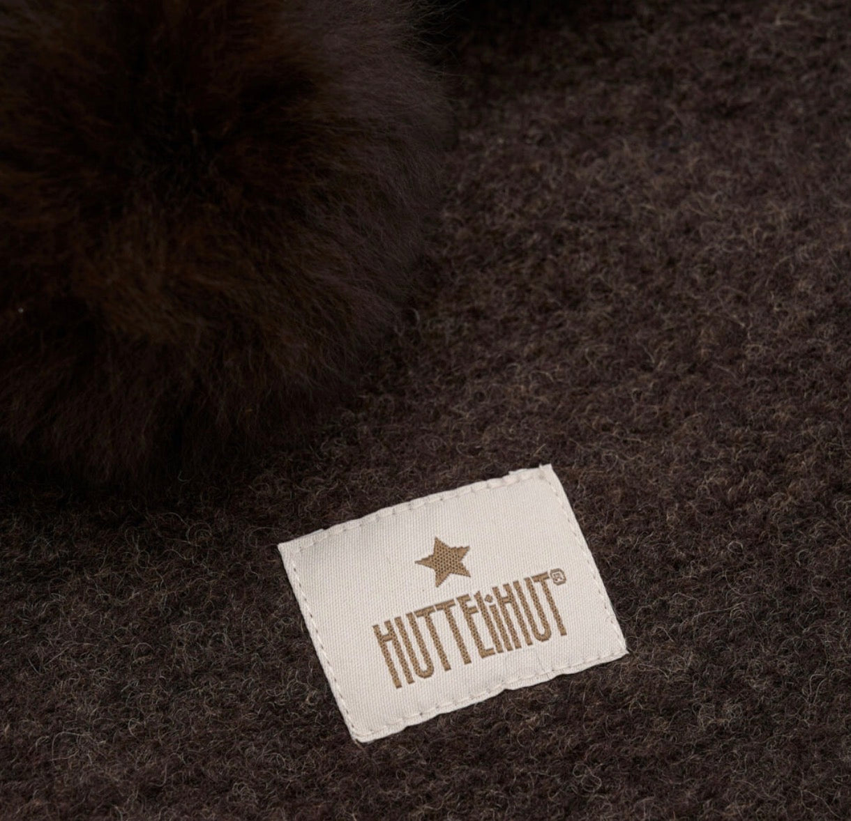 Huttelihut - Balaclava - Ull - Alpacca  dusker - Brun - Unisex - 2-4 år