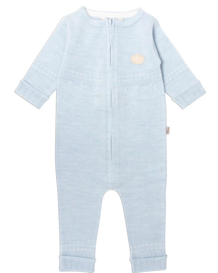 Lillelam – Tynn Classic Ulldress – Himmelblå – Gutt – 0-1.0-1.5 år