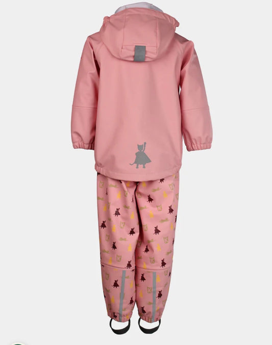 Kattnakken – Plask Regnsett med børstet innside – Rosa krystall – Jente – 1-8 år