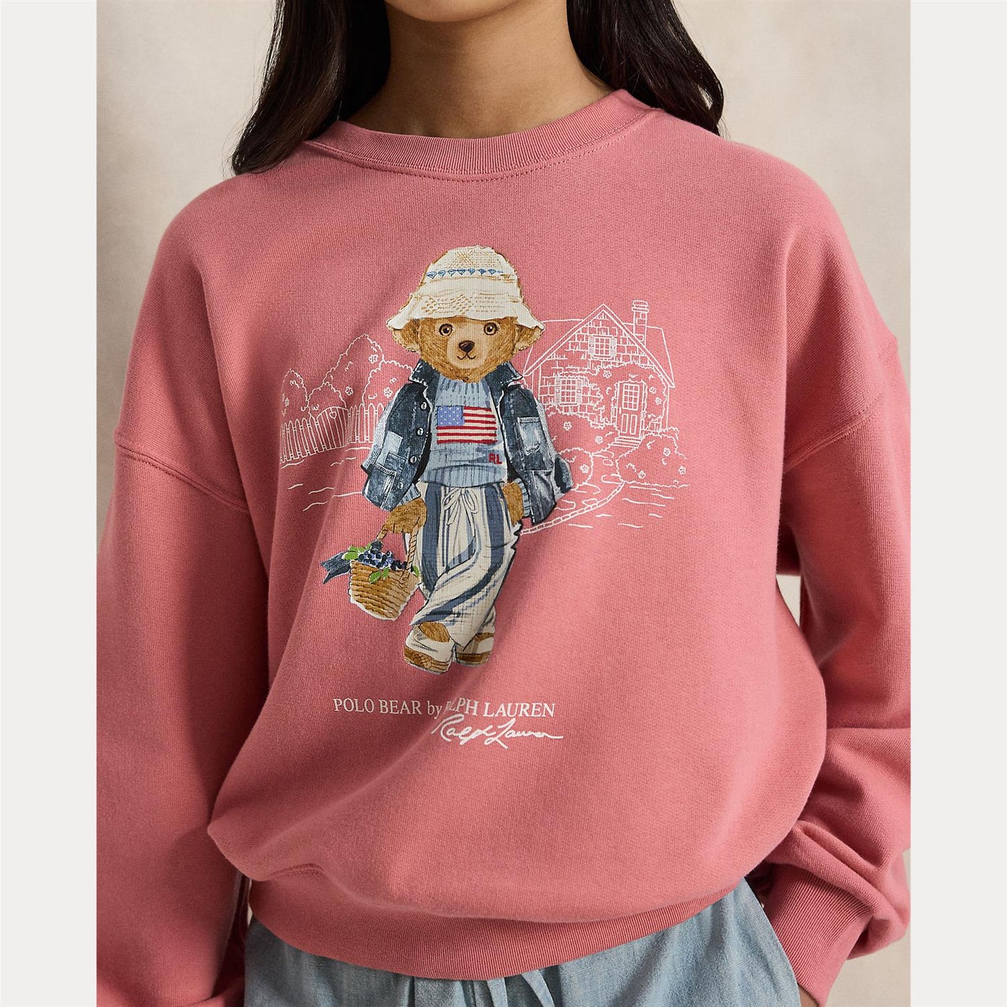 Polo Ralph Lauren - Genser Med Bamse - Rosa - Jente - 7-16 år