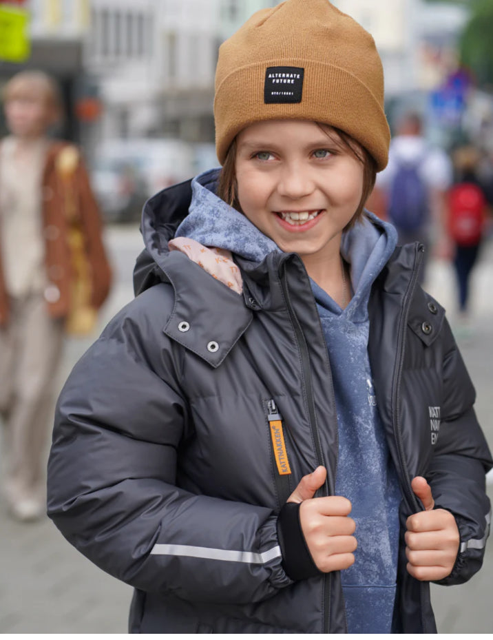 Kattnakken - Boblejakke sludd junior - Unisex - svart - 7-12 år