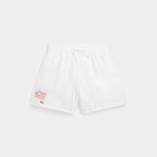 Polo Ralph Lauren – Collegeshorts med flagglogo – Hvit – Jente – 8-16 år