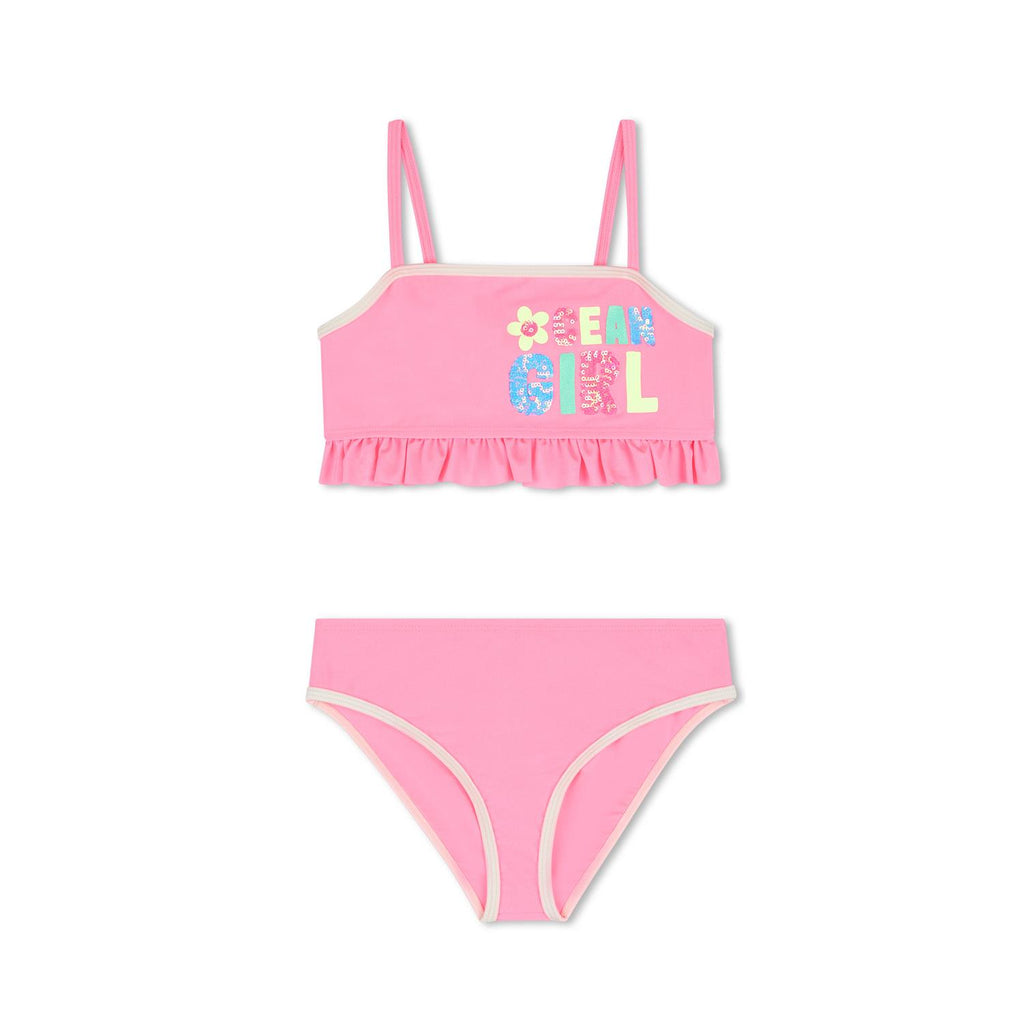 Billieblush – Bikini med blomsterdetaljer – Rosa – Jente – 4-10 år
