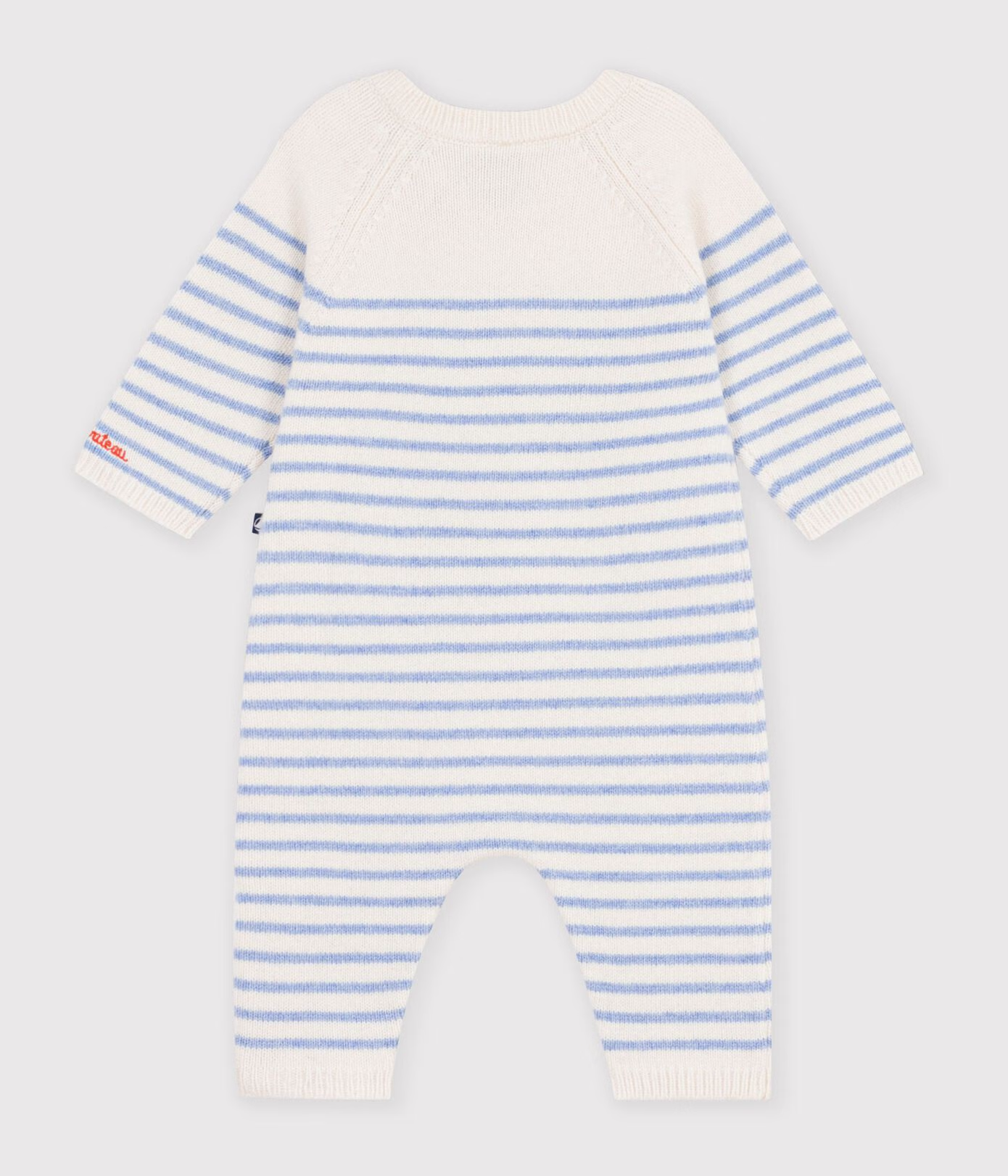 Petit Bateau - stripet heldrakt - blå - gutt - 0-6 mnd