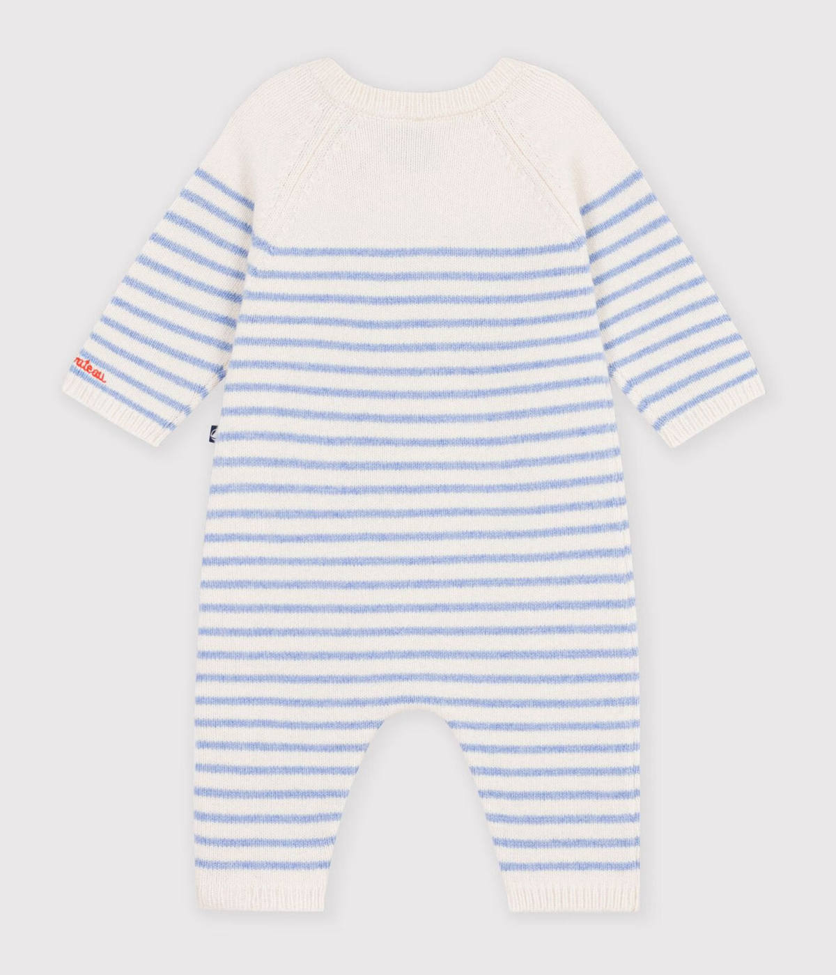 Petit Bateau - stripet heldrakt - blå - gutt - 0-6 mnd