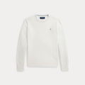 Polo Ralph Lauren – Bomullsgenser med brodert logo – Hvit – Gutt – 8-20 år